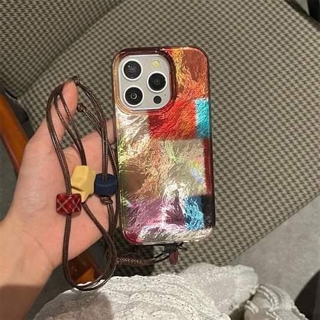 CUTECASEオシャレ iPhone16/16Proケース ショルダーストラップ アイフォン15プロ/14/13proカバー シック 便利 丈夫 CM4741