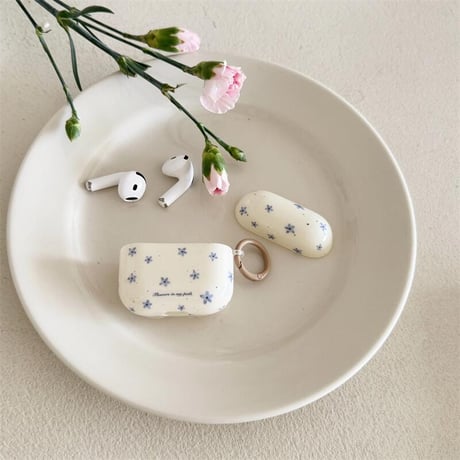 CUTECASE春夏におすすめ エアーポッズ 4ケース 淡色系 花柄 Airpods3/Pro2ケース airpodsproカバー リング付き エレガント CM5152