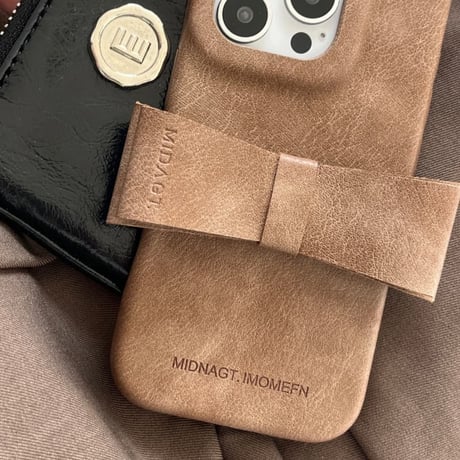 CUTECASE リボンスタンド iPhone17pro/17ケース 革製 高級感 iPhone16ProMax/15/14カバー 耐衝撃 多機能 秋冬人気品CM6051