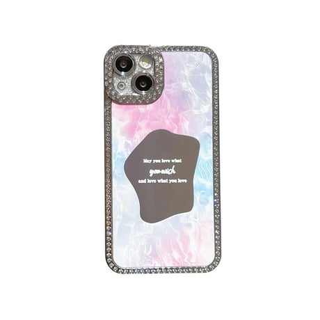 CUTECASEジュエリーライン iPhone16pro/15proケース メイク鏡付 iPhone14/13promax/12カバー おしゃれ 春夏人気アイテム CM5155