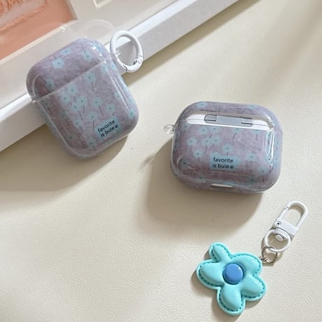 CUTECASE 韓国っぽ AirpodsPro3ケース 花柄 Airpods4/3カバー pro2/pro1 可愛い リング/キーホルダー付 オシャレ 可愛いCM5978