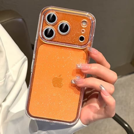 CUTECASE iPhone17Pro/17ProMaxケース キラキラレンズカバー iPhone17/16/15ケース クリア 背面ラメ入り 定番アイテムCM6014
