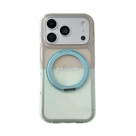 CUTECASE MagSafeリングスタンド iPhone17Promaxケース カラーブロッキング iPhone16Pro/15proProMaxケース 光沢感 多機能便利CM6527