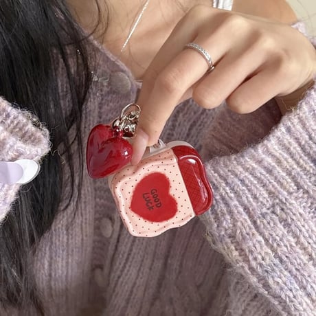 CUTECASE レッドハート柄 Airpods Pro3ケース 水玉模様 Airpods 4/3カバーケース AirpodsPro2/1 かわいい 女子力アップ CM6202