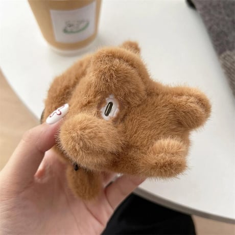 CUTECASE AirpodsPro3ケース メガネ犬ちゃん Airpods4/3 エアポッズプロ2/Pro1カバー ぬいぐるみ ギフトにおすすめCM5692