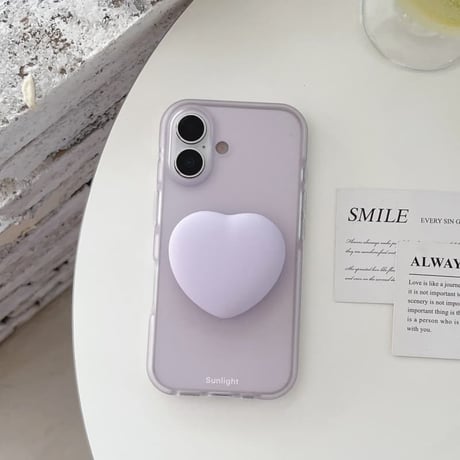 CUTECASE パステルカラー iPhone17Promaxケース ハートグリップ iPhone16Pro/15pro/17Proケース マット 指紋防止CM6476