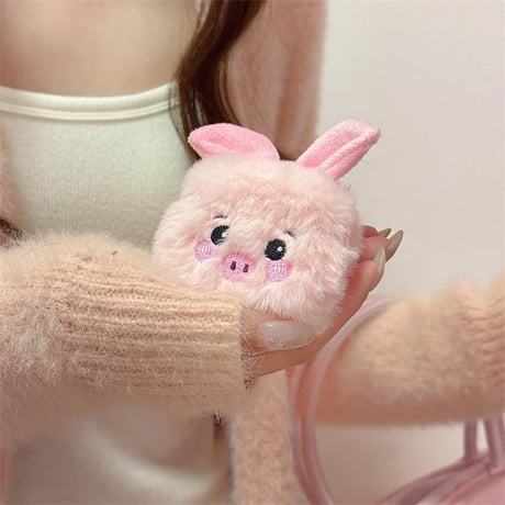 CUTECASE豚 Airpods４ケース ふもふも Airpods3/pro2カバー 可愛すぎる ギフトにおすすめ CM4971