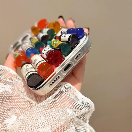 CUTECASE酒ボトル iPhone16/16proケース かわいい iPhone15plus/14pro/13カバー 頑丈個性ファッション CM5401
