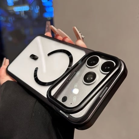 CUTECASE カメラカバースタンド一体 iPhone17Pro/17ProMaxケース MagSafe対応 iPhone17カバー 高透明黄ばまない メタル CM6048