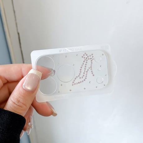 CUTECASE ダイヤ カメラ保護カバー iPhone17Pro iPhone17ProMax ハンドメイド ガラスレンズフィルム 傷から保護 iPhoneをカスタマイズ CM6273