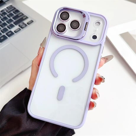 CUTECASEカメラスタンド付 iPhone17ProMax/iPhone17Proケース レンズフィルムプレゼント iPhone17/Airケース MagSafe対応 高級感たっぷり CM5710