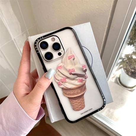 CUTECASEアイスクリームコーン iPhone16pro/16ケース 夏に人気 iPhone15pro/14/13pro/12カバー 大人可愛い プレゼントにおすすめCM5277