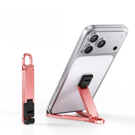 CUTECASE キーホルダー型デザイン、アルミニウム合金とシリコン製の折りたたみ式携帯用スマホホルダーミニキーホルダー型スタンドCT11