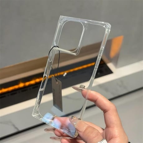CUTECASEスクエア iPhone16/16proケース 高透明 iPhone15promax/14/13カバー 艶感 シンプル 四角 CM5353