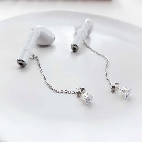 CUTECASE ダイヤ AirPods用イヤークリップ 落下紛失防止 落下紛失防止 可愛い イヤホンストラップ ホルダー キラキラ おしゃれ 人気 2点CM5806