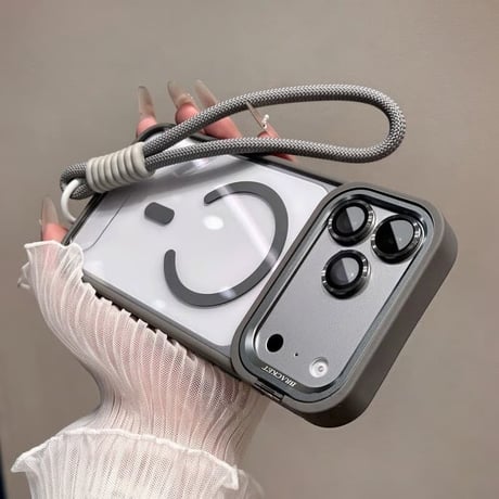 CUTECASE 高機能高品質 iPhone17pro/17promaxケース MagSafeリングスタンド iPhone16/15/14シリーズカバー 耐衝撃 レンズカバー付CM5948