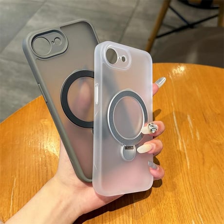 CUTECASEiPhone16ケース 高品質多機能 Magsafeリングスタンド iPhone16Promax/15pro/14ケース 指紋防止 黄ばまない 耐衝撃 男女向け CM5135