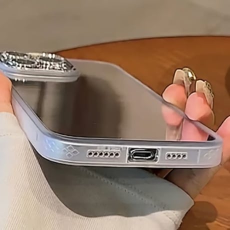 CUTECASE ミラー iPhone17Pro/17ケース 鏡スタンドリング付 iPhone17ProMax/16Pro/15カバー キラキラカメラカバー付 艶感 オシャレ CM5934