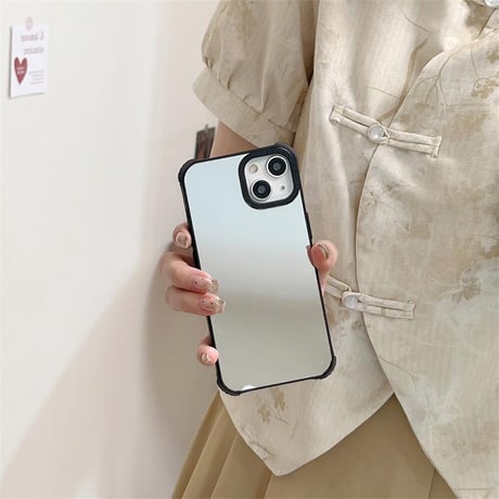 CUTECASE 耐衝撃 ミラーiPhone15/15proケース シンプル iPhone14/13pro/12ケース 夏に人気CM4437