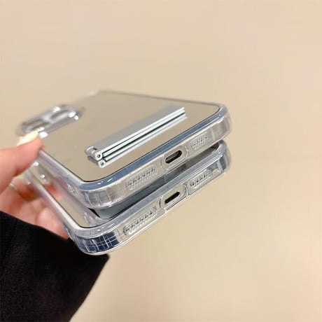 CUTECASEスタンド付 ミラー iPhone16Pro/16ケース メイク鏡 オシャレ iPhone15Pro/14/13Promax/SEカバー 便利 CM4848