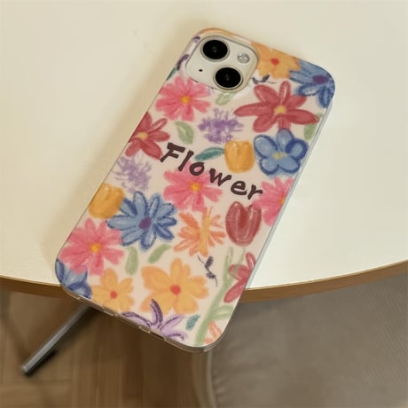 CUTECASE絵画花柄iPhone15Promaxケース 綺麗 iPhone14Pro/13proカバー キラキラ 高品質 お揃い 女子力上がるC6021