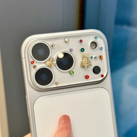 CUTECASE ダイヤレンズカバー iPhone17ProMax/17Pro キラキラ ガラスレンズフィルム 美しい ハンドメイド 耐久性あるCM5904