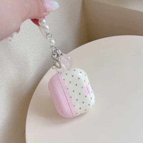 CUTECASE 大人可愛い Airpods Pro3ケース 光沢感 Airpods4/3カバー pro2/pro1 リング/キーホルダー 甘めコーデにおすすめCM6211