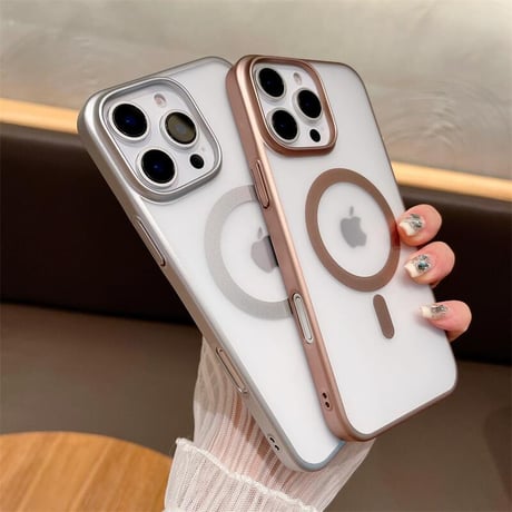 CUTECASE指紋・汚れ防止 iPhone16/16Promaxケース Magsafe対応 iPhone15pro/14/13proカバー シンプル 高品質耐久性 手さわり良いCM5369