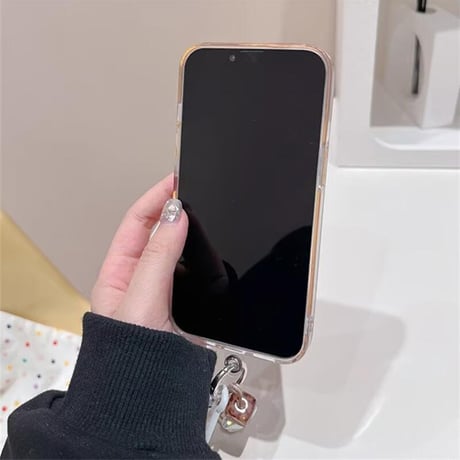 CUTECASE熊ちゃん iPhone16/16Proケース 光沢感 ブラウン アイフォン15プロ/14/13proカバー 毛玉ストラップ めっちゃ可愛い CM4820
