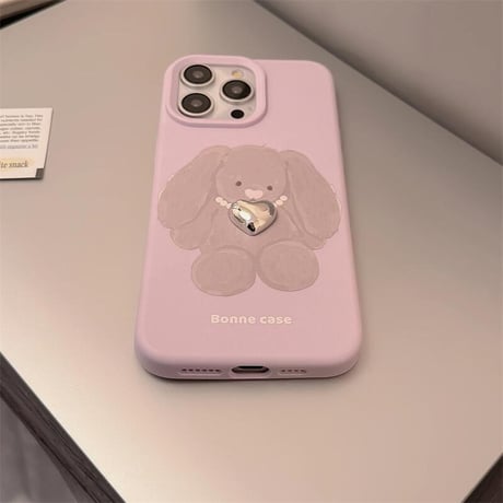 CUTECASEウサギ iPhone16Pro/16ケース パールストラップ付 iPhone15Pro/14/13カバー 可愛い 高品質CM4865
