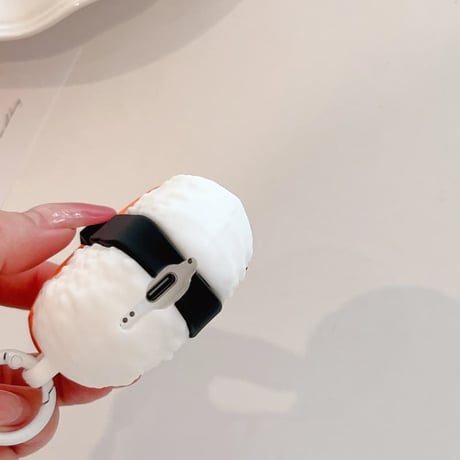 CUTECASE サーモン寿司 Airpods Pro3ケース 可愛い 美味しいそう Airpods 4/3カバーケース AirpodsPro2/1 ギフトにおすすめ CM6333