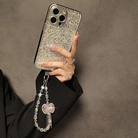 CUTECASE 綺麗 スマホストラップ 高級感 ダイヤリボンショルダーストラップ キー/バックチェーン キラキラ 美しいCM5593
