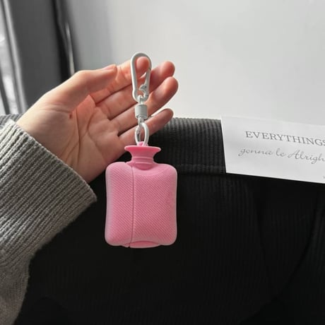 CUTECASE 湯たんぽ AirPods Pro3 ケース ピンク Airpods4/3ケース AirpodsPro2/Pro1カバー キーホルダー付 可愛いアクセサリーCM6011