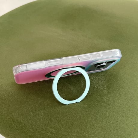 CUTECASE MagSafeリングスタンド iPhone17Promaxケース ピンクとグリーン iPhone16Pro/15Promaxケース 可愛すぎる 便利実用品 CM6481