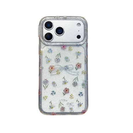 CUTECASE キラキラリボン iPhone17pro/17ケース 甘めコーデ ハート型ダイヤ iPhone16promax/15proケース 女子力高いCM6145