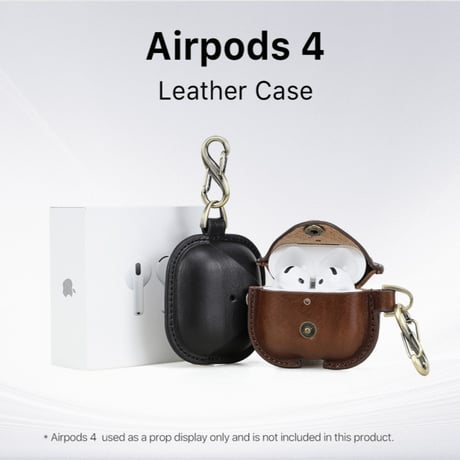 2024年新型Airpods4に適用 牛革イヤホンカバー フルカバー 落下防止 Apple 第4世代Bluetoothイヤホン保護カバー