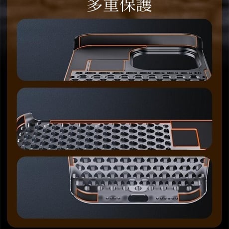 CUTECASEiPhone15Promax メタルケース アロマタブレット付 放熱中空彫刻デザインアルミニウム合金素材がを耐衝撃 高品質 高級感 軽量 指紋防包括的な保護