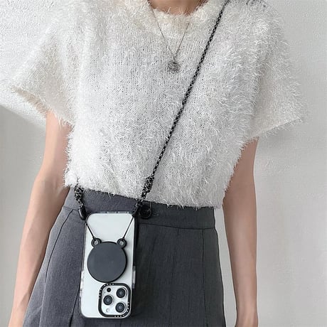 CUTECASE Magsafe対応 ショルダーストラップ シンプル風 かわいい ギフトにおすすめ 人気 多機能 CM4434