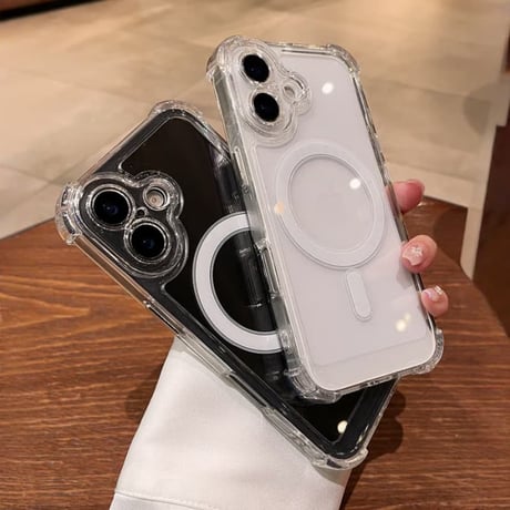 CUTECASE 耐衝撃加工 iPhone17Promaxケース MagSafe対応 iPhone17Pro/16Pro/15カバー 高透明 黄ばまない CM6000
