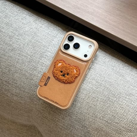 CUTECASE ニット熊 iPhone17Pro/17ケース 皮製 iPhone16Pro/15Promaxカバー 可愛い ギフトにおすすめ CM5779