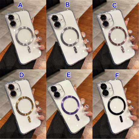 CUTECASE透明Magsafe対応 iPhone16pro/16ケース レンズカバー付 iPhone15/14promax/13カバー 黄ばまない CM5428