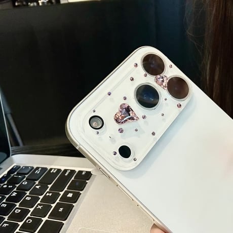 CUTECASEダイヤカメラカバー iPhone17 iPhone17Pro iPhone17ProMax ガラス保護フィルム キラキラ おしゃれ きれい 人気CM6069