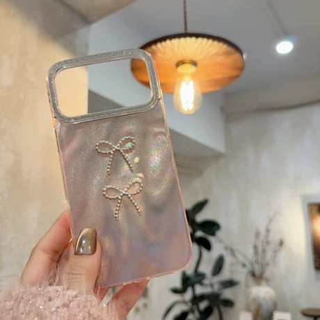 CUTECASE上品エレガント iPhone17/17Proケース ジュエリーリボン iPhone17ProMax/16/15シリーズカバー 可愛い ガールズに人気 CM5851