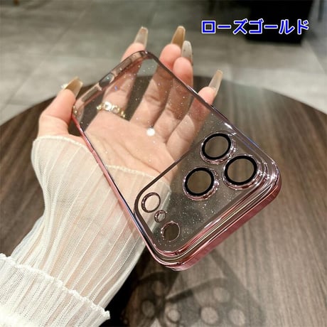 CUTECASE iPhone17Pro/17ケース キラキラ おしゃれ iPhone17Air/17ProMaxカバー レンズ保護フィルム付き ラメ入り 軽量丈夫CM5681