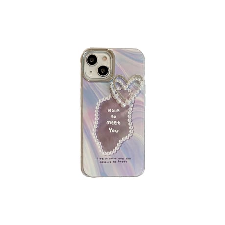 CUTECASE不規則な鏡人気の要素 うねうね 鏡付 iPhone15/15Proケース キラキラグリッター iPhone14/13Pro/12ケース きれい 便利 丈夫 C6019