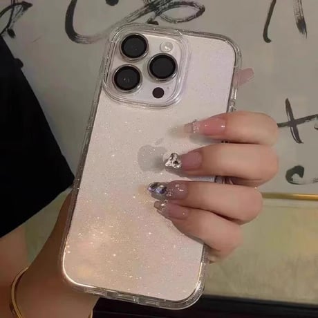 CUTECASEキラキラ iPhone16/16Proケース 透明 iPhone15plus/14pro/13カバー シンプル風 軽量 取り外しが簡単CM4923