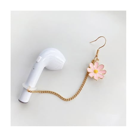 CUTECASEヒナギク AirPods用イヤークリップ 落下紛失防止 花 可愛い イヤホンストラップ ホルダー おしゃれ 人気 2点CM6249