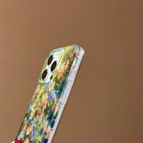 CUTECASE春におすすめ iPhone16pro/16ケース 花柄 ラメ入り iPhone15pro/14/13promaxケース かわいい 女子力アップ CM5075