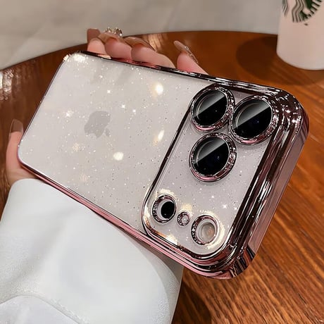 CUTECASE iPhone17Pro/17ケース キラキラ おしゃれ iPhone17Air/17ProMaxカバー レンズ保護フィルム付き ラメ入り 軽量丈夫CM5681