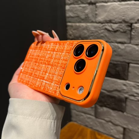 CUTECASE 織物 iPhone17ProMax/17Proケース カメラ保護カバー iPhone17/16/15カバー 放熱仕様 セレブ愛用 CM5829